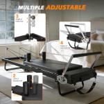 XDDIAS Pilates Reformer, 91.3" Large Reformer Equipment with Jump Board, Foldable Reformer Pilates Machine with Adjustable Resistance, Longer Slide Rails, Pilates Equipment for Home Gym