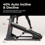 Sunny Health & Fitness Auto Incline Decline Treadmill for Home with Wi-Fi Smart TV Connectivity and Interactive Touchscreen Console, Smooth and Quiet Motor with Cushion Deck, SunnyFit App Access