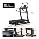 Sunny Health & Fitness Auto Incline Decline Treadmill for Home with Wi-Fi Smart TV Connectivity and Interactive Touchscreen Console, Smooth and Quiet Motor with Cushion Deck, SunnyFit App Access