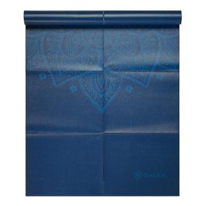 Gaiam Yoga Mat Folding Travel Fitness & Exercise Mat | Foldable Yoga Mat for All Types of Yoga, Pilates & Floor Workouts, Blue Sundial, 2mm