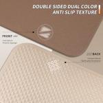 PAIDU Foldable Fitness Yoga Mat | 2/5" (10MM) Extra Thick | SGS Certified Non-Slip TPE | 76x26" Extra Long-Wide | Portable & Easy Store | for Yoga, Pilates, Home Gym & Full-Body Workouts (Brown + apricot)