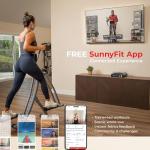 Sunny Health & Fitness Smart Air Walker Elliptical, Low-Impact 30-Inch Stride Home Glider Machine, Senior Cross Trainer for Indoor Cardio Exercise, Free SunnyFit App Bluetooth Connection- SF-E902SMART