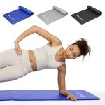 Champion 10mm Exercise Mat, Grey, Cushioned Non-Slip Workout Mat with Textured Base for Yoga, Pilates, Stretching & Floor-Based Training, Lightweight NBR Material, Includes Carry-On Strap
