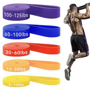 HAPBEAR Pull Up Assistance Bands - Pull Up Bands - Resistance Bands - Exercise Bands Resistance Bands Set of 5 - Workout Bands for Working Out, Stretching, Muscle Training