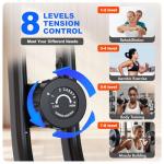 ZIWWVY Silent Folding Exercise Bike for Apartments - 330lbs Capacity, 3-in-1 Stationary Bike with Arm Bands & Back Support