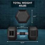 Yes4All Hex Dumbbell Rubber Grip - Premium heavy weight Dumbbell - 40lbs