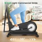 Elliptical Exercise Machine, ANCHEER Elliptical Machine for Home, Ultra-Silent Foldable Elliptical Machine,Exercise Equipment Max 550lb Weights,16 Resistance Levels & Pulse Rate Grips