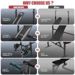 ANCHEER 900LBS Weight Bench Set with Squat Rack, Adjustable Bench Press Set with Leg Extension and Leg Curl, Flat Incline Decline Workout Bench for Home Gym Full Body Strength Training