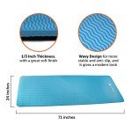 Thick Yoga Mat for Home Workouts - Light Blue