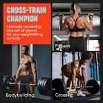 MAVA Open Gym Gloves for Women & Men | Padded Weight Lifting with Wrist Support for Comfort, Protection | Strong-Grip Fingerless Workout | Multi-Use, Anti-Sweat Gym Accessories(Black L)