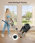 THERUN Elliptical Exercise Machine, Ultra-Quiet Elliptical Machine for Home, 6KG Flywheel Elliptical Trainer, 16 Resistance Levels Elliptical Training Machines w/Pulse Sensor, LCD Monitor (Aqua)
