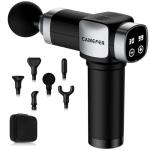 CAMEFER Massage Gun, Deep Tissue Massage Gun for Pain Relief, Handheld Electric Muscle Massager with 30 Speed Level 6 Massage Heads, Carrying Case, Ultra-Quiet Design