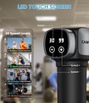 CAMEFER Massage Gun, Deep Tissue Massage Gun for Pain Relief, Handheld Electric Muscle Massager with 30 Speed Level 6 Massage Heads, Carrying Case, Ultra-Quiet Design