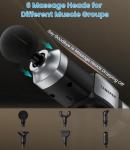 CAMEFER Massage Gun, Deep Tissue Massage Gun for Pain Relief, Handheld Electric Muscle Massager with 30 Speed Level 6 Massage Heads, Carrying Case, Ultra-Quiet Design