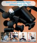 CAMEFER Massage Gun, Deep Tissue Massage Gun for Pain Relief, Handheld Electric Muscle Massager with 30 Speed Level 6 Massage Heads, Carrying Case, Ultra-Quiet Design