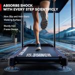 BMJX US 8.7MPH Auto Incline Treadmill for Running and Walking, 3.5HP Quiet BLDC Treadmills for Home with Double Deck Technology, 350 lbs Weight Capacity, APP, Heart Rate, Black(XL)