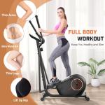 ANCHEER Elliptical Exercise Machine, Elliptical Trainer for Home Gym, Exercise Equipment 500Lbs Max Weight, Ultra-Silent Elliptical Machine, with Smooth 14 Resistance Levels & Pulse Rate Grips