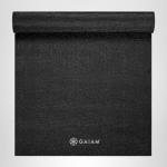 Gaiam Yoga Mat Premium Solid Color Non Slip Exercise & Fitness Mat for All Types of Yoga, Pilates & Floor Workouts, Black, 5mm , 68"L x 24"W x 5mm