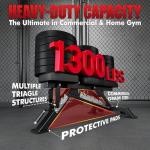 RITFIT Adjustable Weight Bench with Multiple Back Positions for Full Body Workouts, Incline, Decline, and Flat Settings for Home Gym Strength Training, 1300LB Capacity