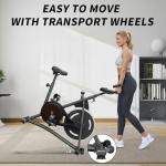 HOELLL Exercise Bike with Exclusive Heart Rate Sensor and APP Sync, Stationary Bikes for Home with Continuously Variable Resistance, Compact Indoor Cycling Bike with Tablet Mount