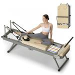 Casaphoria 78'' Pilates Equipment Set, Portable Pilates Reformer with Dual Resistance, Foldable Pilates Machine for Home Use, Supports Up to 330 lbs(Beige)