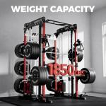 RitFit M1 Pro Smith Machine Package, All-in-One Power Cage with Weight Stack Set, Includes LAT Pulldown & Cable Crossover System for Home Gym