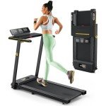 UREVO Portable Folding Treadmill with Adjustable Display