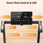 JAGJOG Treadmill for Home with 15% Auto Incline, 3.5HP Quiet Foldable Treadmill, 12 HIIT Programs, 14.96" Wide LED Touchscreen, Smart App & Heart Rate, 300 LBS Capacity, Fully Assembly（Black