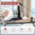 Casaphoria 78'' Pilates Equipment Set, Portable Pilates Reformer with Dual Resistance, Foldable Pilates Machine for Home Use, Supports Up to 330 lbs(Beige)