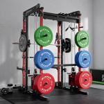 RitFit M1 Pro Smith Machine Package, All-in-One Power Cage with Weight Stack Set, Includes LAT Pulldown & Cable Crossover System for Home Gym