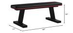 Marcy Deluxe Versatile Flat Bench Workout Utility Bench with Steel Frame SB-10510, Black, 19.00 x 17.00 x 44.00 inches