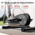 Elliptical Exercise Machine, Elliptical Training Machine for Home with Hyper-Quiet Magnetic Driving System, Elliptical with 12IN Stride & LCD Monitor, 350LBS Weight Capacity