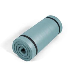 Tone Fitness Premium Extra Thick 1-Inch High Density Exercise Mat with Carry Strap – Non-Slip Workout, Pilates, and Yoga Mat for Home Gym - Color Teal - Diamond Pattern