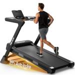 TREAFLOW Treadmill with 0-25% Auto Incline, 3.5 HP Folding for Home Running, 10.0 MPH Max Speed, 300 lbs Weight Capacity, Bluetooth Speaker. (Black)