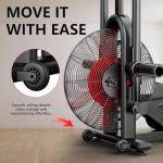 Exercise Bike, Wenoker Air Bike Stationary Bike for Home, Air Resistance Bluetooth Fan Bike Assault Bike with Dual Action Handlebars, APP Connection Customizable Monitor