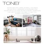 Tone Fitness Premium Extra Thick 1-Inch High Density Exercise Mat with Carry Strap – Non-Slip Workout, Pilates, and Yoga Mat for Home Gym - Color Teal - Diamond Pattern
