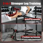 MAIDOMA 750LBS Weight Bench with Bench press rack, Adjustable Workout Bench Set with Leg Extension/Curl,Standard Bench Press Set for Home Gym Full Body Training