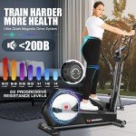 Youngfit Foldable Elliptical Machine with LCD Monitor