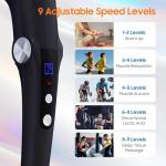 JOYSUWERUN Massage Gun with 10 Replacement Heads, Massage Gun with Heat, Back Massager for Pain Relief Deep Tissue, Massager for Shoulder & Back Muscle Recovery, (Black)