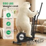 ANCHEER Elliptical Machine, Elliptical Exercise Machine for Home with Hyper-Smooth Magnetic Driving System, Elliptical Trainer with 15.5"-19" Stride, 16 Resistance Levels, 550lb Weights Capacity