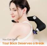 JOYSUWERUN Massage Gun with 10 Replacement Heads, Massage Gun with Heat, Back Massager for Pain Relief Deep Tissue, Massager for Shoulder & Back Muscle Recovery, (Black)