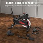 KWIKWI Exercise Bike, Indoor Cycling Bike 300 lbs Weight Capacity, Adjustable Seat/Handlebar Stationary Bike for Home Office Cardio Workout