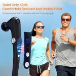 JOYSUWERUN Massage Gun with 10 Replacement Heads, Massage Gun with Heat, Back Massager for Pain Relief Deep Tissue, Massager for Shoulder & Back Muscle Recovery, (Black)