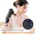 JOYSUWERUN Massage Gun with 10 Replacement Heads, Massage Gun with Heat, Back Massager for Pain Relief Deep Tissue, Massager for Shoulder & Back Muscle Recovery, (Black)