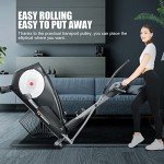 Youngfit Foldable Elliptical Machine with LCD Monitor