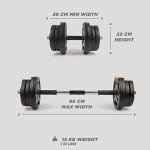 Phoenix Fitness Dumbbells Weight Set, Adjustable 2 in 1 Barbell Set for Exercise, Muscle and Strength Training