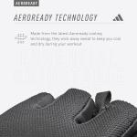 adidas Essential Adjustable Fingerless Gloves for Men and Women - Padded Weight Lifting Gloves - Adjustable Wrist Straps for Tailored, Secure Fit - White, Large