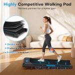 FOUSAE Walking Pad Treadmill, 6.2MPH Under Desk Walking Pad with 10% Incline, Treadmills for Home with Double Frame, 2.75HP Brushless Drive, 12 HIIT Programs, Remote Control, 350LBS Capacity