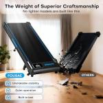 FOUSAE Walking Pad Treadmill, 6.2MPH Under Desk Walking Pad with 10% Incline, Treadmills for Home with Double Frame, 2.75HP Brushless Drive, 12 HIIT Programs, Remote Control, 350LBS Capacity