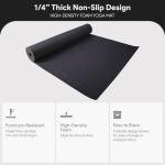 BalanceFrom High-Density Non-Slip Yoga Mat 6mm Black